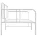 sengestel til udtræksseng 90x200 cm metal hvid