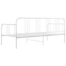 sengestel til udtræksseng 90x200 cm metal hvid