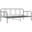 sengestel til udtræksseng 90x200 cm metal grå