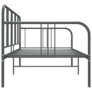 sengestel til udtræksseng 90x200 cm metal grå