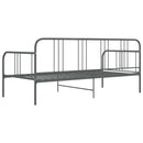 sengestel til udtræksseng 90x200 cm metal grå