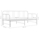 sengestel til udtræksseng 90x200 cm metal hvid