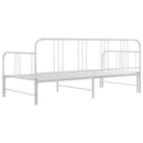 sengestel til udtræksseng 90x200 cm metal hvid