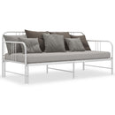 sengestel til udtræksseng 90x200 cm metal hvid