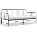 sengestel til udtræksseng 90x200 cm metal grå