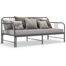 sengestel til udtræksseng 90x200 cm metal grå