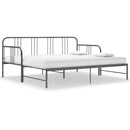 sengestel til udtræksseng 90x200 cm metal grå