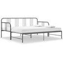 sengestel til udtræksseng 90x200 cm metal grå