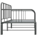 sengestel til udtræksseng 90x200 cm metal grå