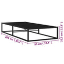 sengestel 90x200 cm metal sort