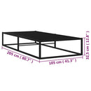 sengestel 100x200 cm metal sort