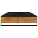sengestel 120x200 cm metal sort