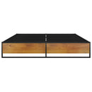 sengestel 140x200 cm metal sort