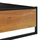 sengestel 140x200 cm metal sort