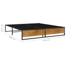 sengestel 140x200 cm metal sort