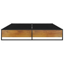 sengestel 200x200 cm metal sort