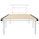 sengestel 90x200 cm metal hvid