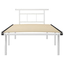 sengestel 100x200 cm metal hvid