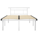 sengestel 120x200 cm metal hvid