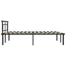 sengestel 140x200 cm metal sort