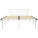 sengestel 140x200 cm metal hvid