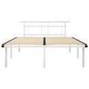sengestel 140x200 cm metal hvid