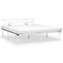 sengestel 200x200 cm metal hvid