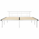 sengestel 200x200 cm metal hvid