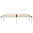 sengestel 200x200 cm metal hvid