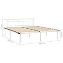 sengestel 200x200 cm metal hvid