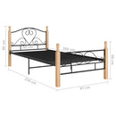 sengeramme 90x200 cm metal sort