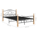 sengeramme 120x200 cm metal sort