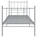 sengestel 100x200 cm metal grå