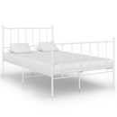 sengestel 120x200 cm metal hvid