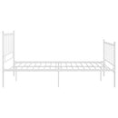 sengestel 120x200 cm metal hvid