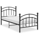sengestel 100x200 cm metal sort