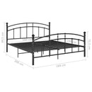 sengestel 160x200 cm metal sort