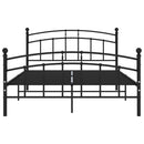 sengestel 200x200 cm metal sort