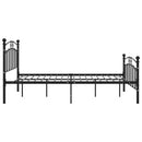 sengestel 200x200 cm metal sort