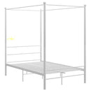 sengestel til himmelseng 120x200 cm metal hvid