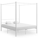 sengestel til himmelseng 160x200 cm metal hvid