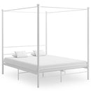 sengestel til himmelseng 160x200 cm metal hvid