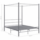 sengestel til himmelseng 160x200 cm metal grå