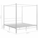 sengestel til himmelseng 180x200 cm metal hvid