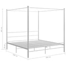 sengestel til himmelseng 200x200 cm metal hvid