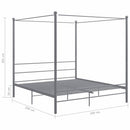 sengestel til himmelseng 200x200 cm metal grå