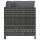 2-personers havesofa med hynder polyrattan grå