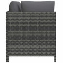 sofasæt 2 dele med hynder polyrattan grå