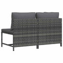 sofasæt 2 dele med hynder polyrattan grå