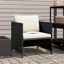 havesofa med hynder polyrattan sort